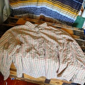 Cotton Plaid Button up shirt XL boys